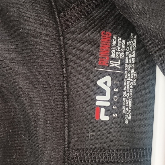 Fila Running black and floral print pullover half zip sweatshirt jacket size XL - Picture 2 of 9